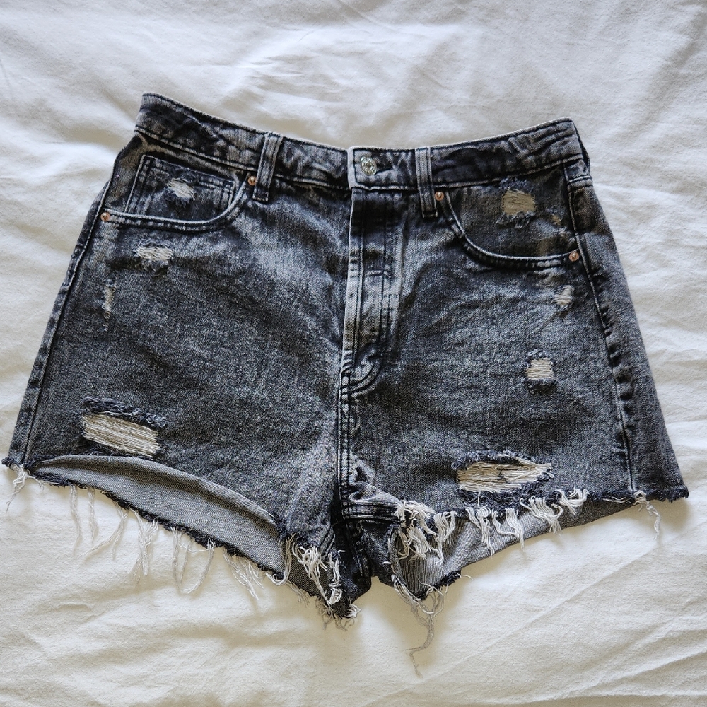 Wild Fable Black Jean Shorts Distressed High-Waisted